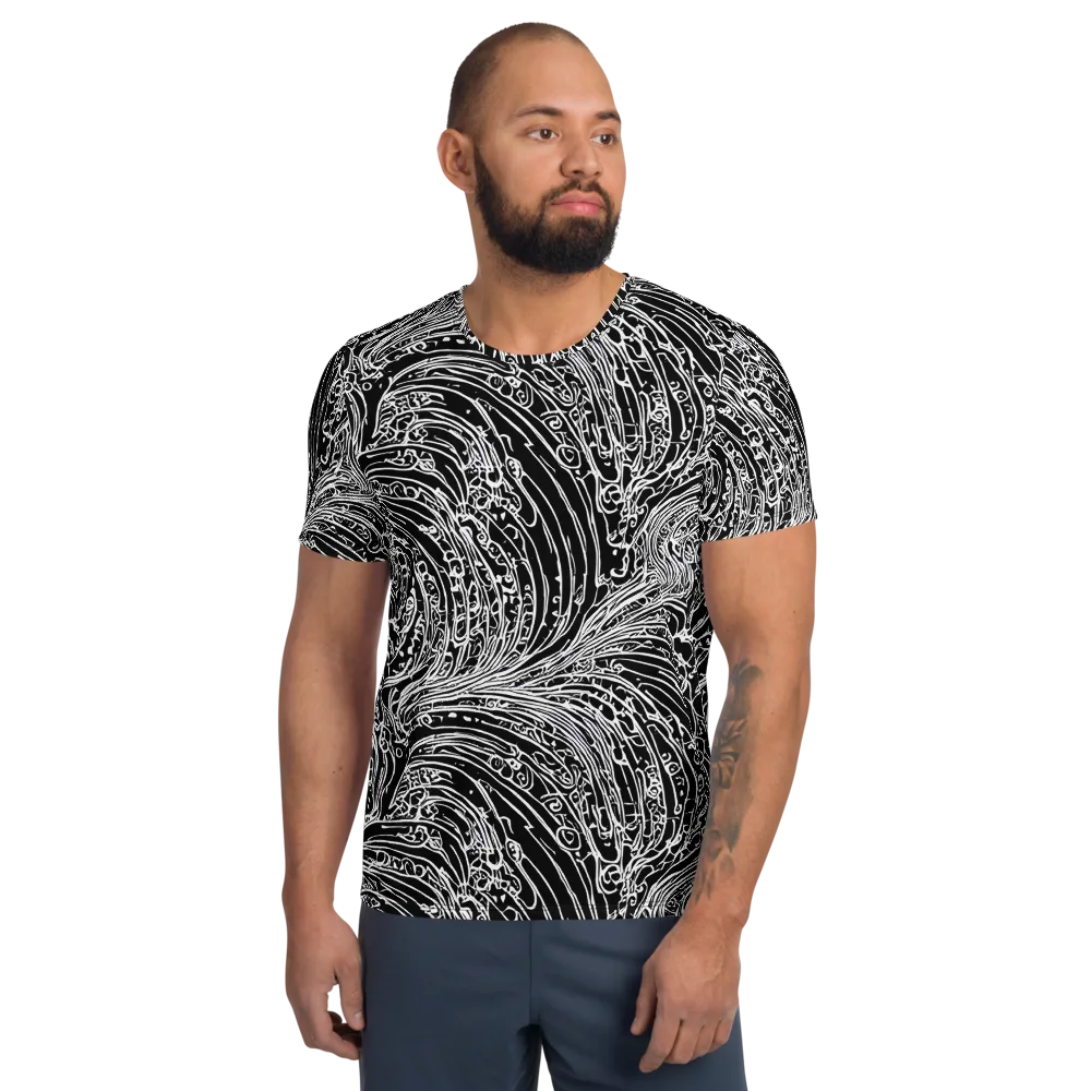 Stellar Tsunami on Men's Athletic T-Shirt — Front