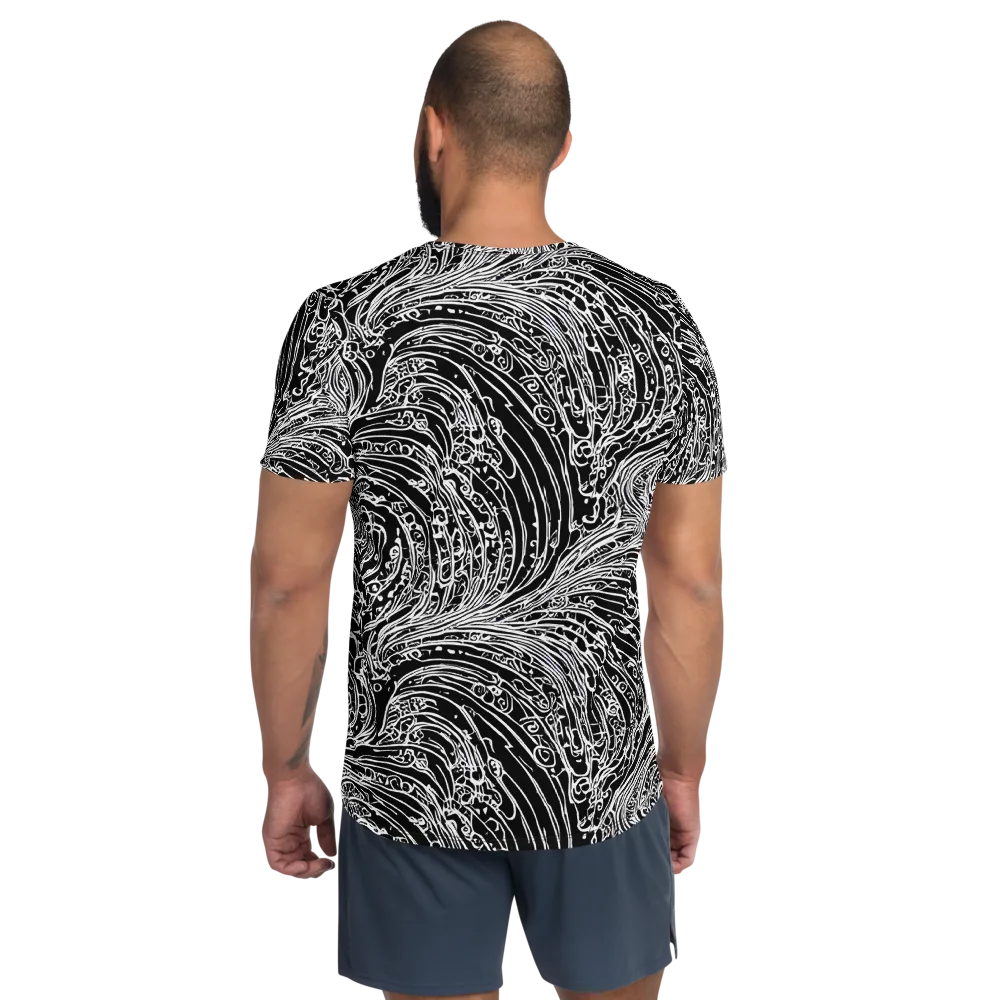 Stellar Tsunami on Men's Athletic T-Shirt — Back