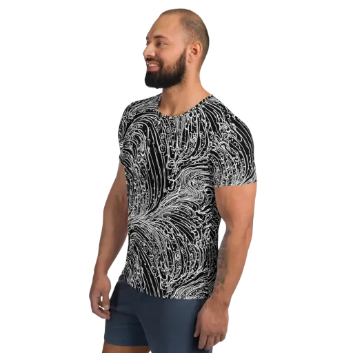 Stellar Tsunami on a Men's Athletic T-Shirt