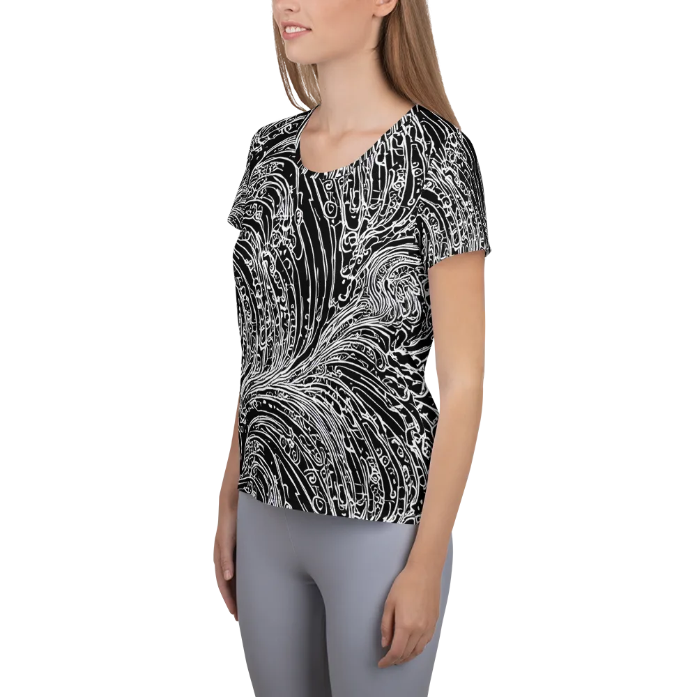 Stellar Tsunami on Women's Athletic T-Shirt — Left