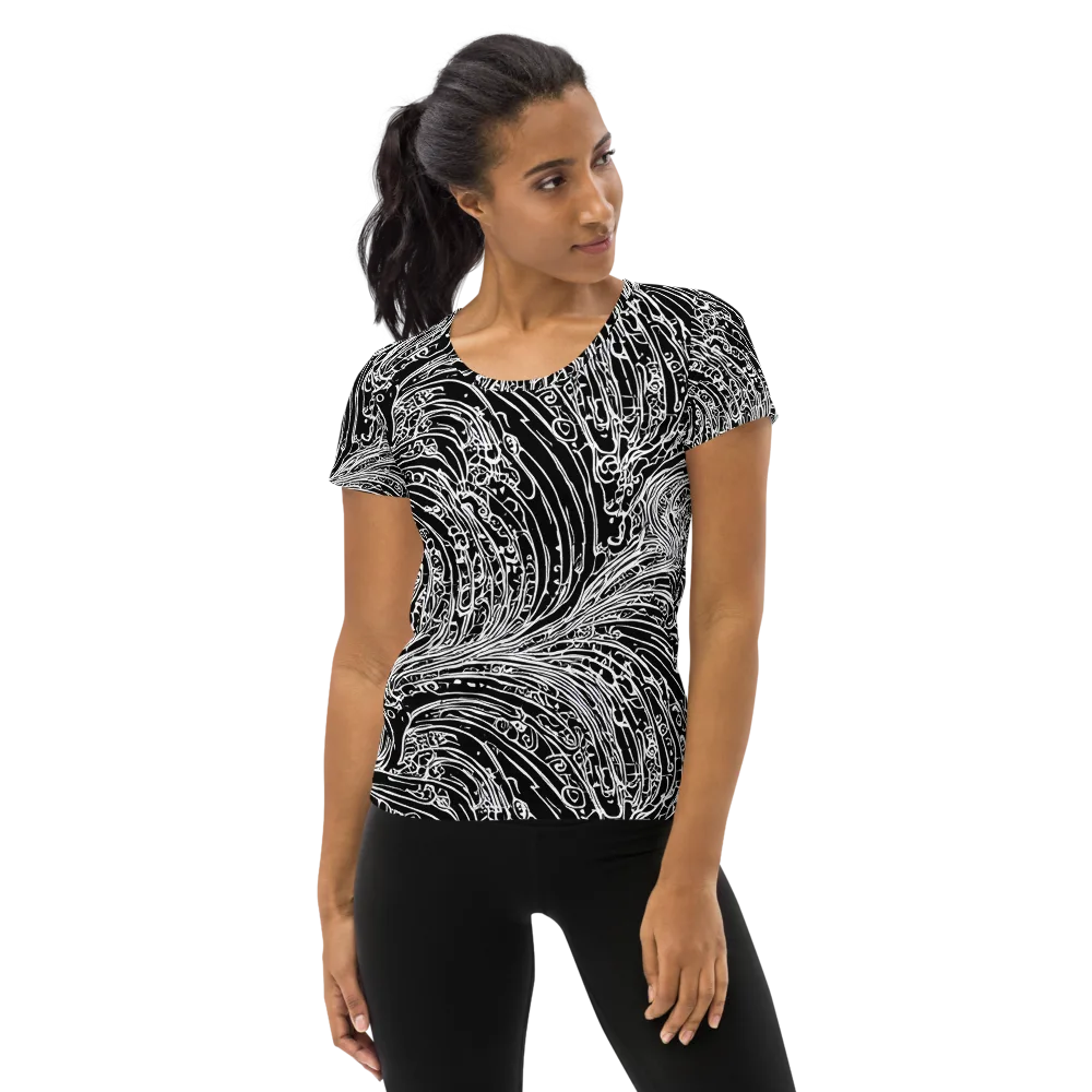 Stellar Tsunami on Women's Athletic T-Shirt — Front