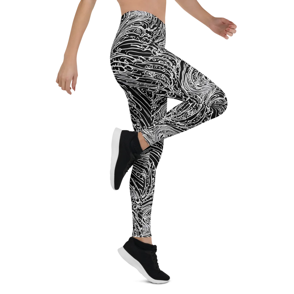Stellar Tsunami on Leggings — Right