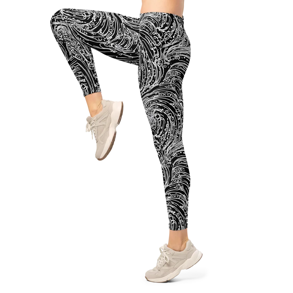 Stellar Tsunami on Leggings — Left