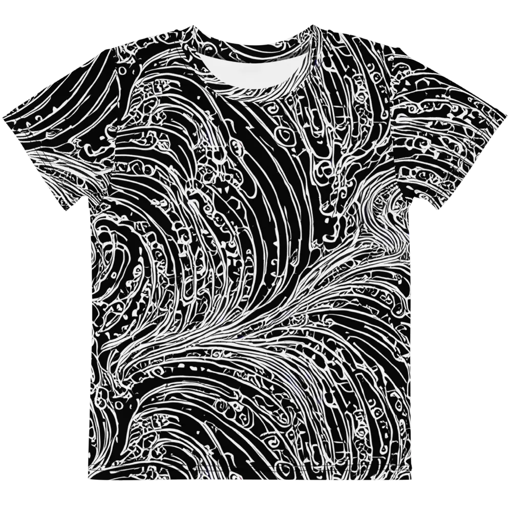 Stellar Tsunami on Kids Crew Neck T-Shirt — Front