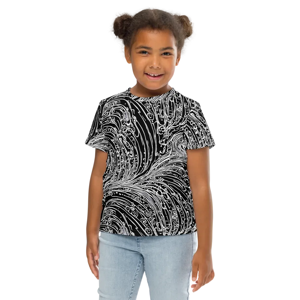 Stellar Tsunami on Kids Crew Neck T-Shirt — Front