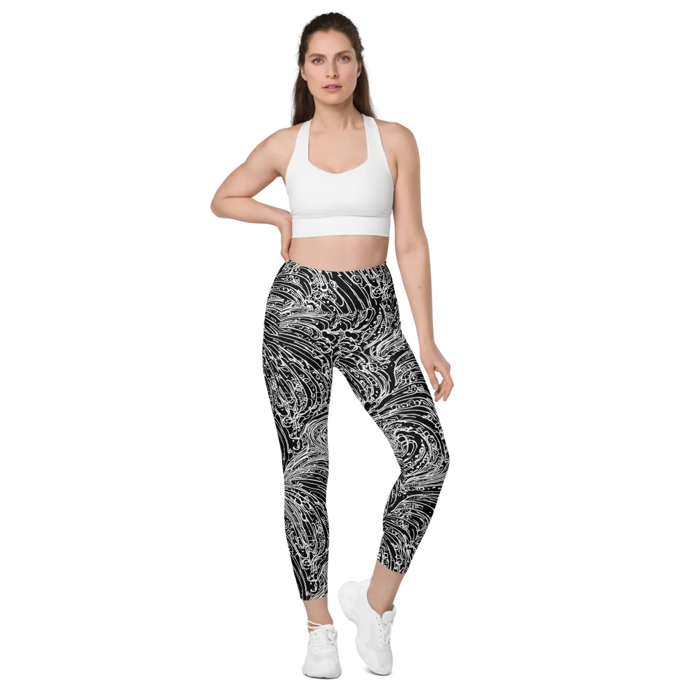 Stellar Tsunami on Leggings with Pockets — Front
