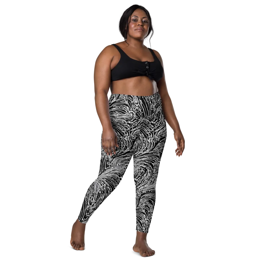 Stellar Tsunami on Leggings with Pockets — Front