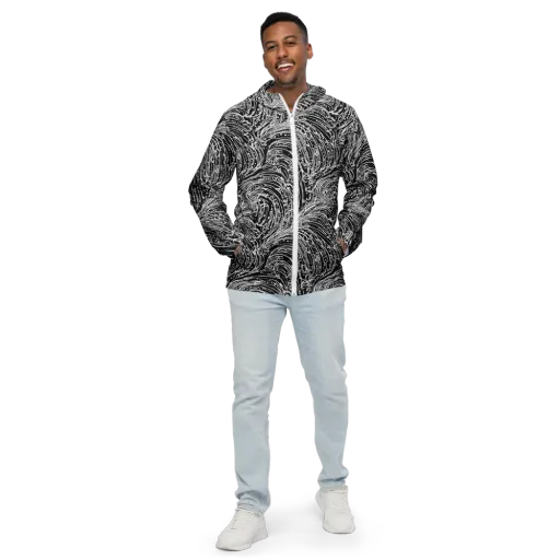 Stellar Tsunami on a Men's Windbreaker