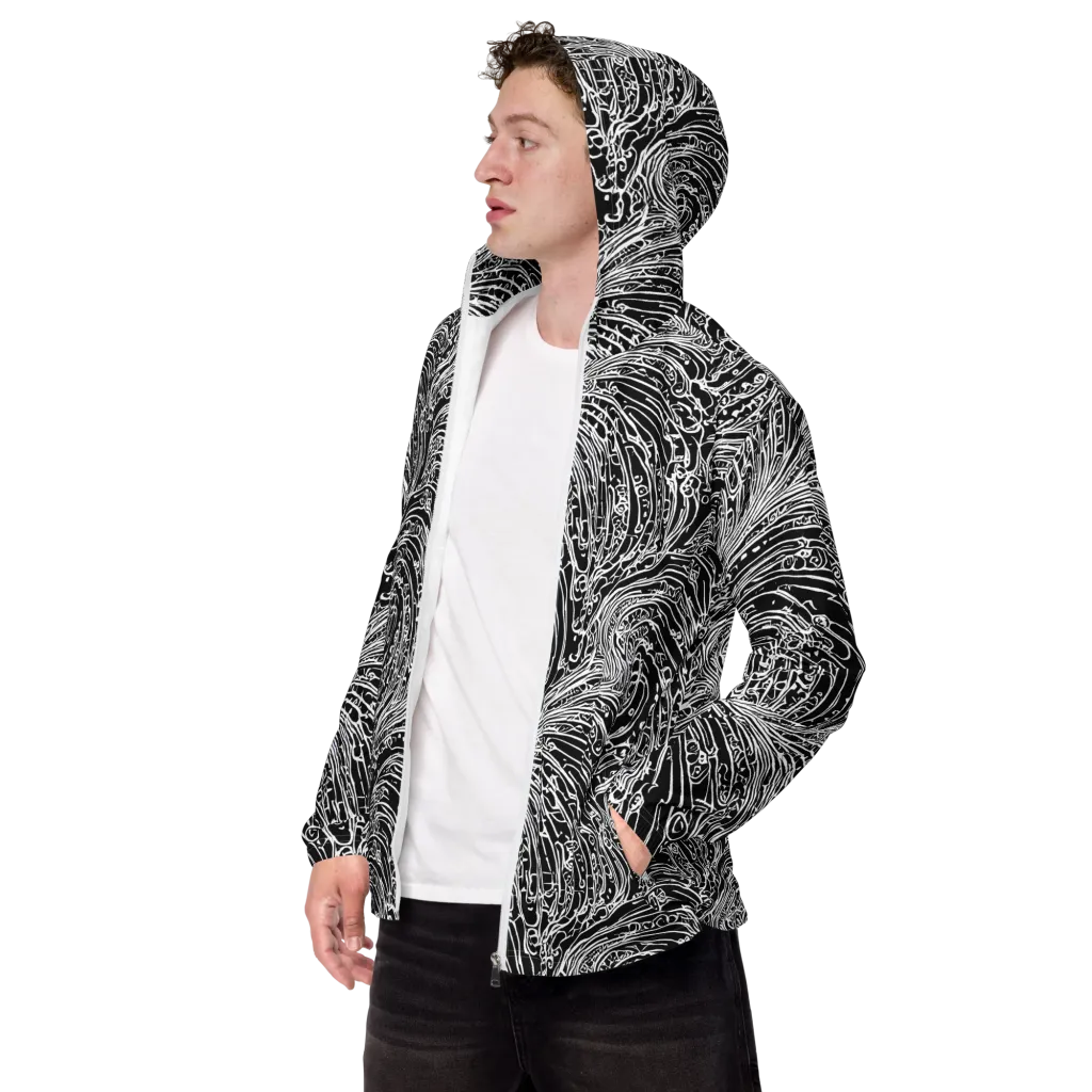 Stellar Tsunami on Men's Windbreaker — Left Front