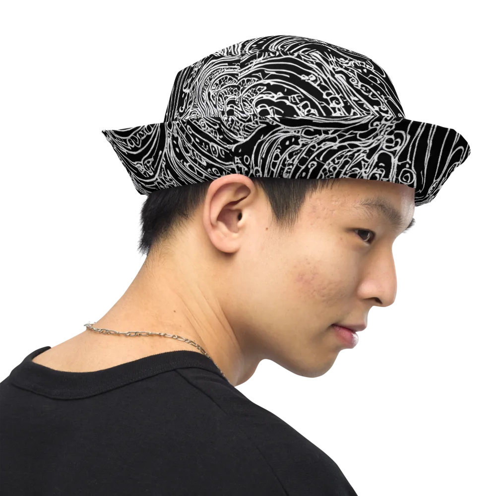 Stellar Tsunami on Reversible Bucket Hat — Right Outside