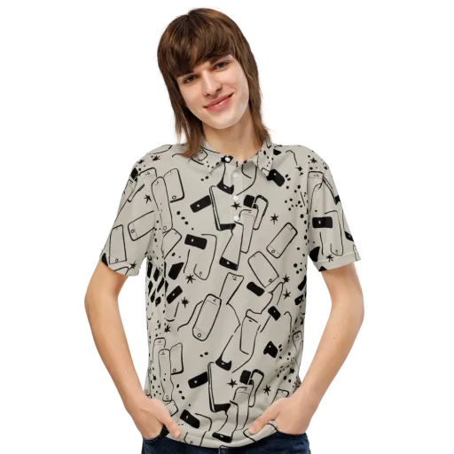 Blackout Call on a Men's Slim Fit Polo Shirt