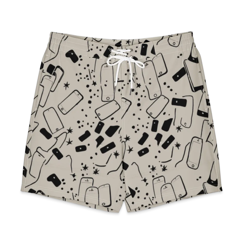 Blackout Call on Men's Board Shorts — Front