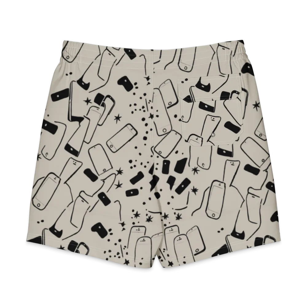 Blackout Call on Men's Board Shorts — Back