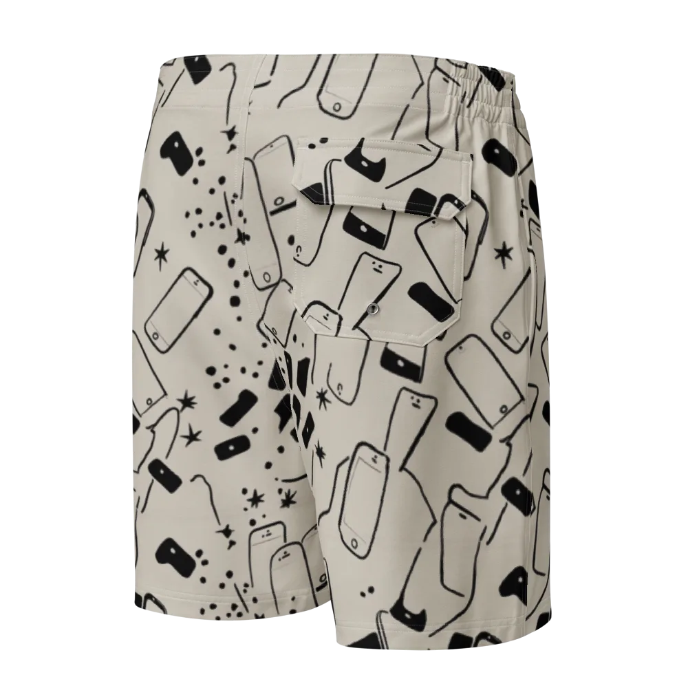 Blackout Call on Men's Board Shorts — Back