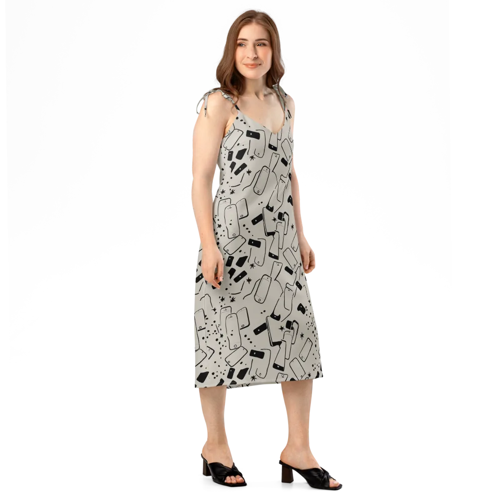 Blackout Call on Slip Dress — Right Front