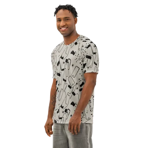 Blackout Call on a Men's Cotton Crew Neck T-Shirt