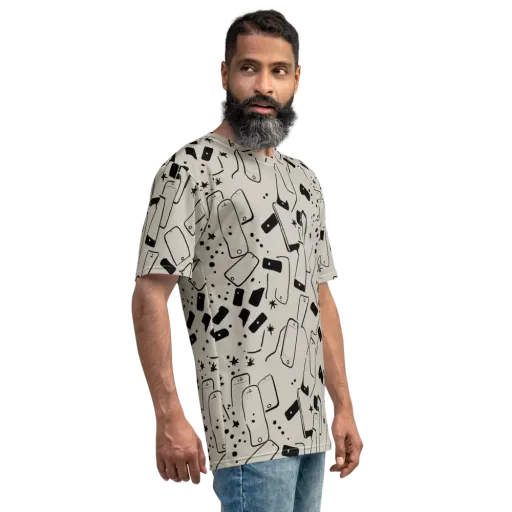 Blackout Call on a Men's Crew Neck T-Shirt