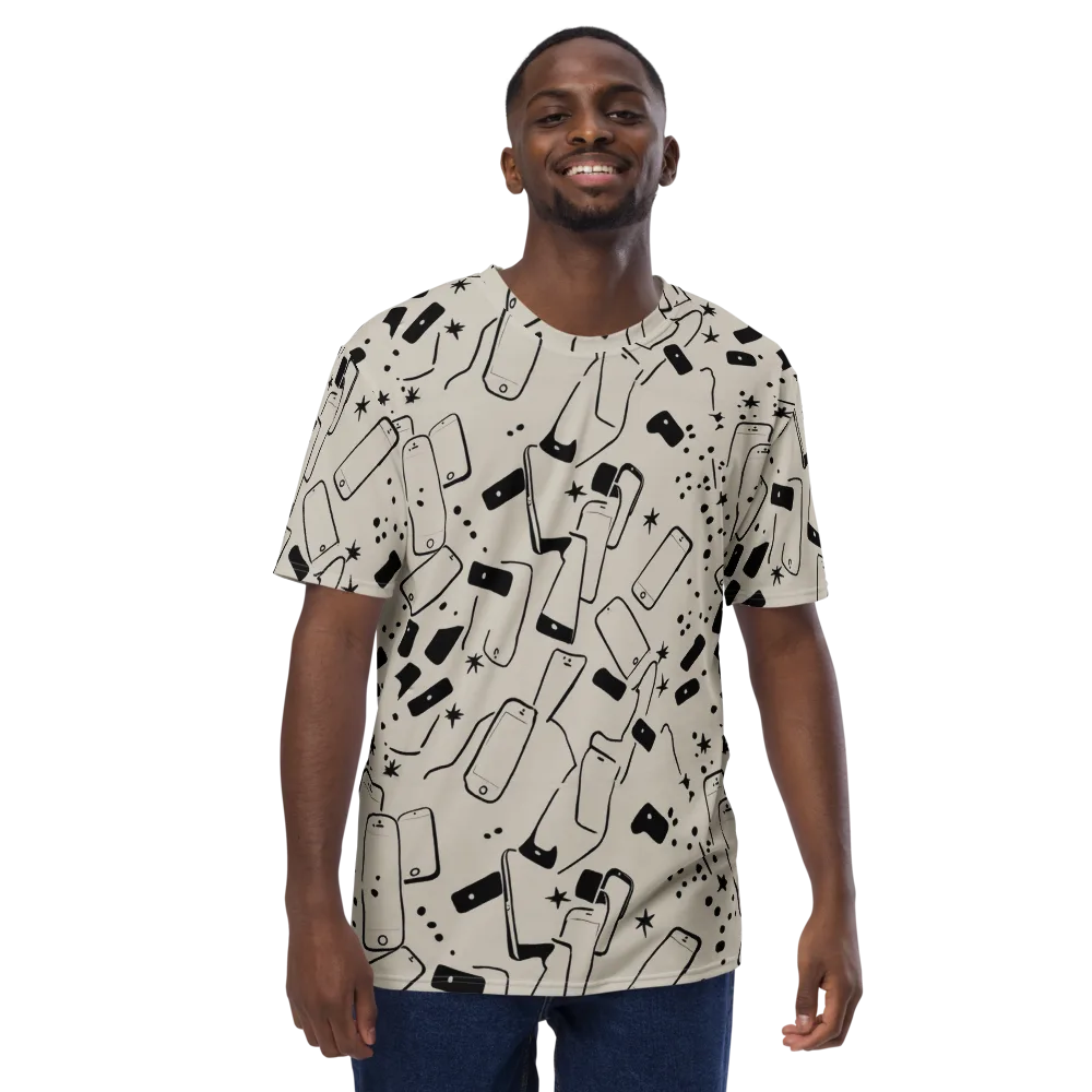 Blackout Call on Men's Crew Neck T-Shirt — Front