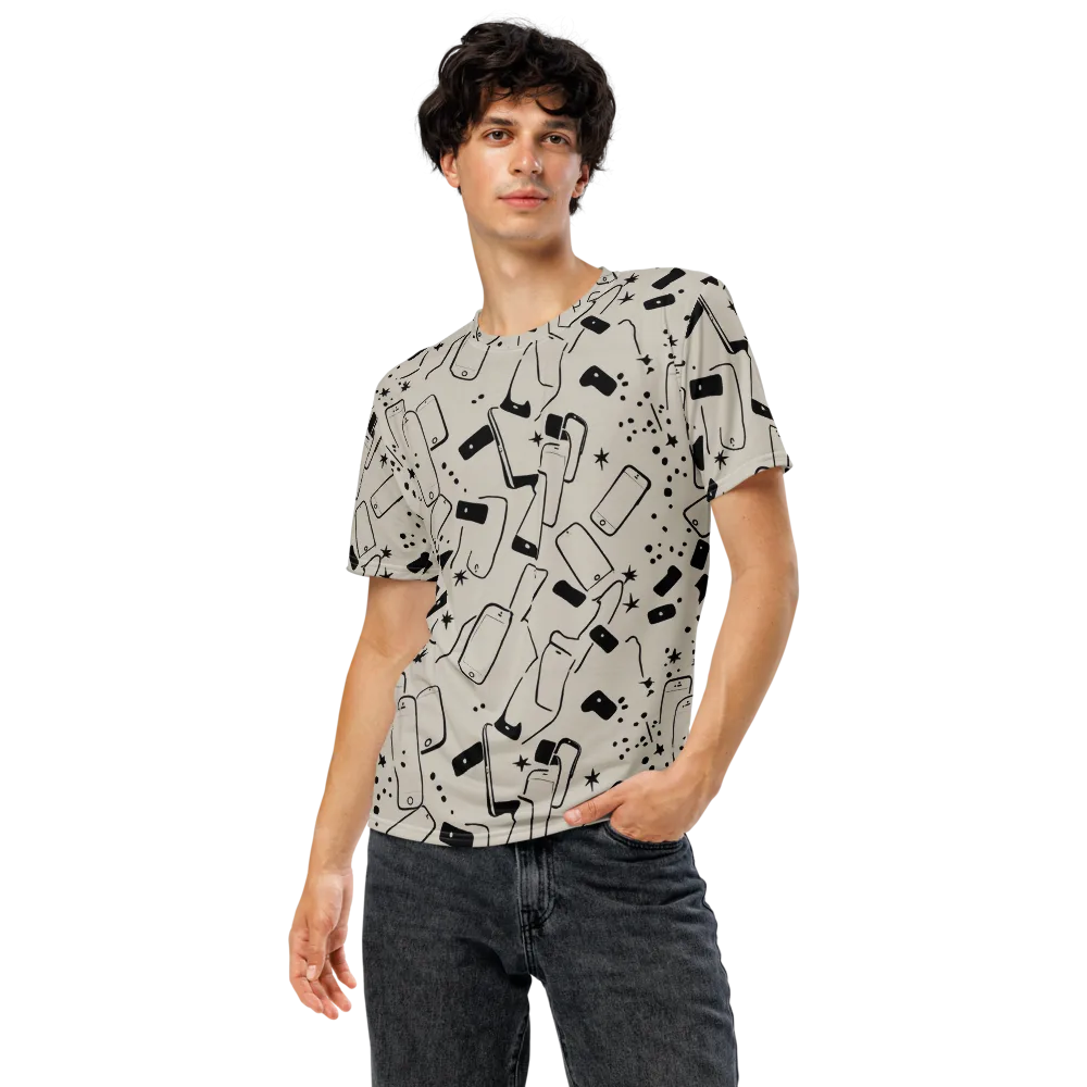 Blackout Call on Men's Crew Neck T-Shirt — Front