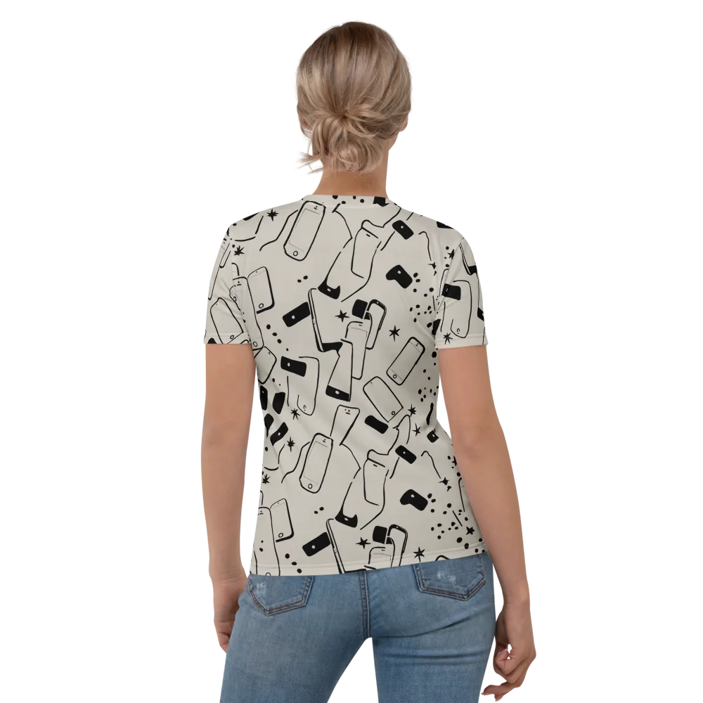 Blackout Call on Women's Crew Neck T-Shirt — Back