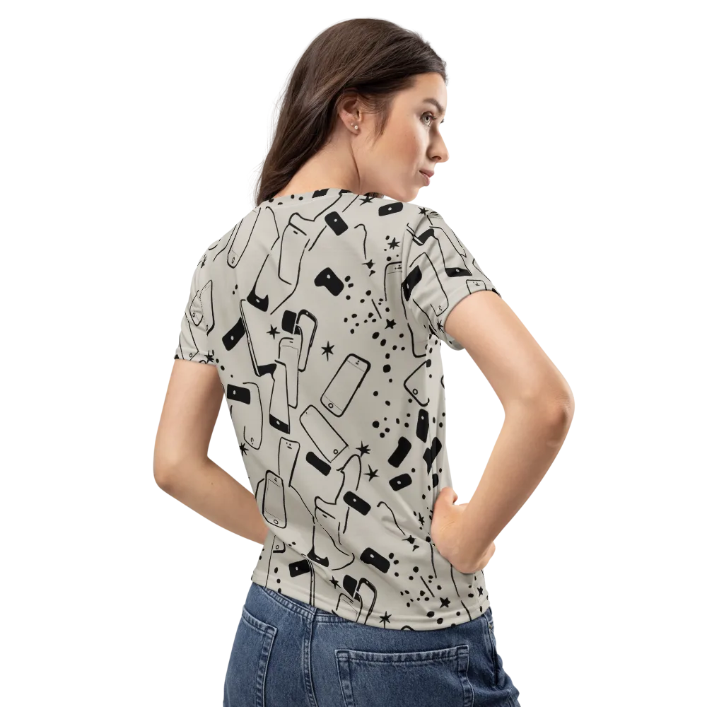 Blackout Call on Women's Crew Neck T-Shirt — Back