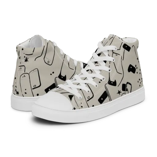 Blackout Call on a Women's High Top Canvas Shoes