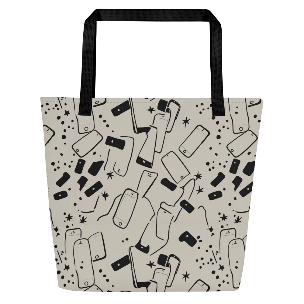 Blackout Call on Large Tote Bag W/ Pocket — Front