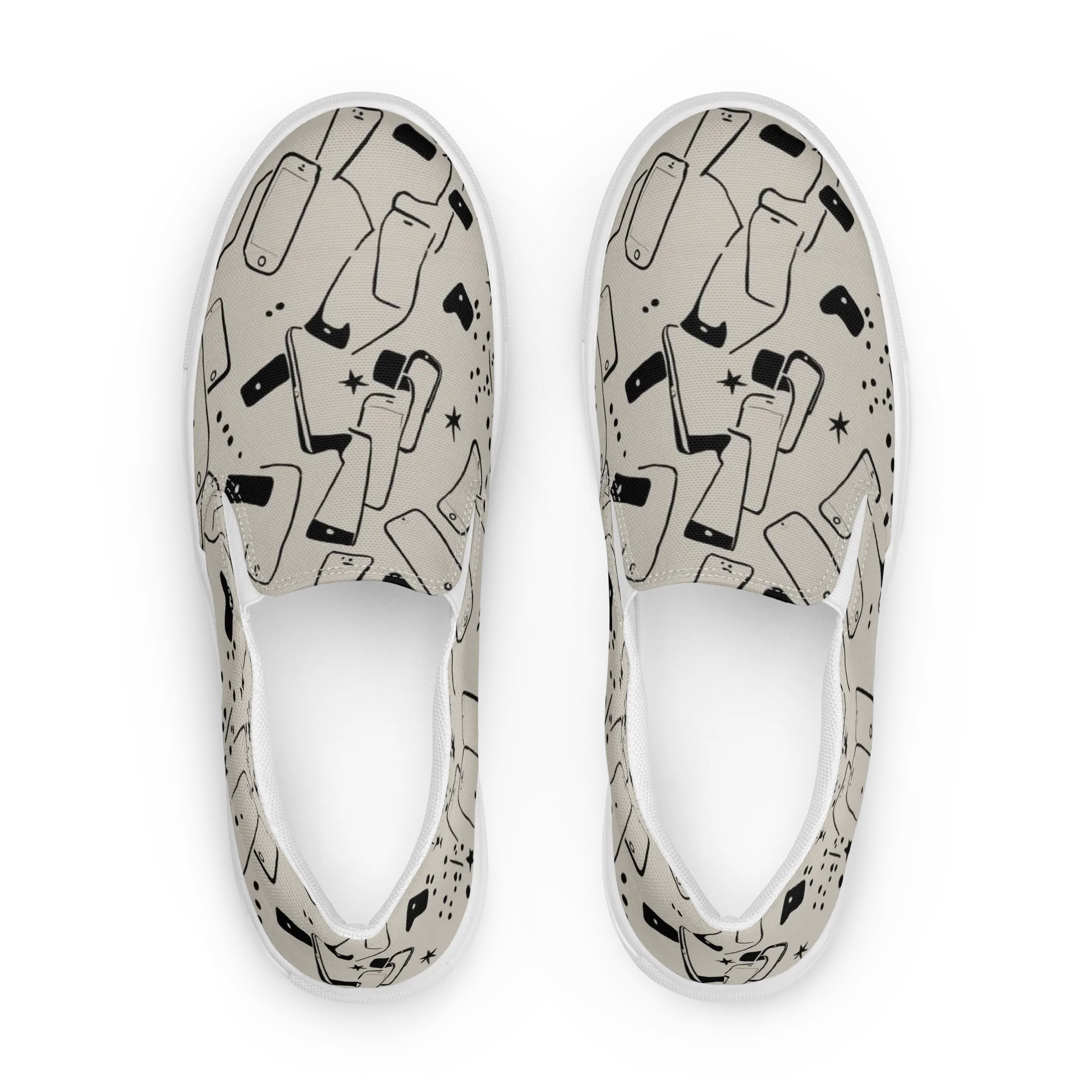 Blackout Call on Women's Slip-On Canvas Shoes — Front