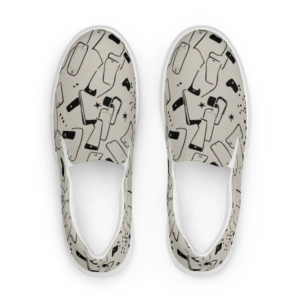 Blackout Call on Women's Slip-On Canvas Shoes — Front
