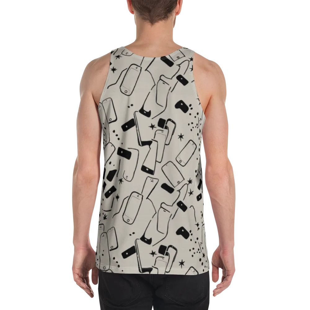 Blackout Call on Men's Tank Top — Back