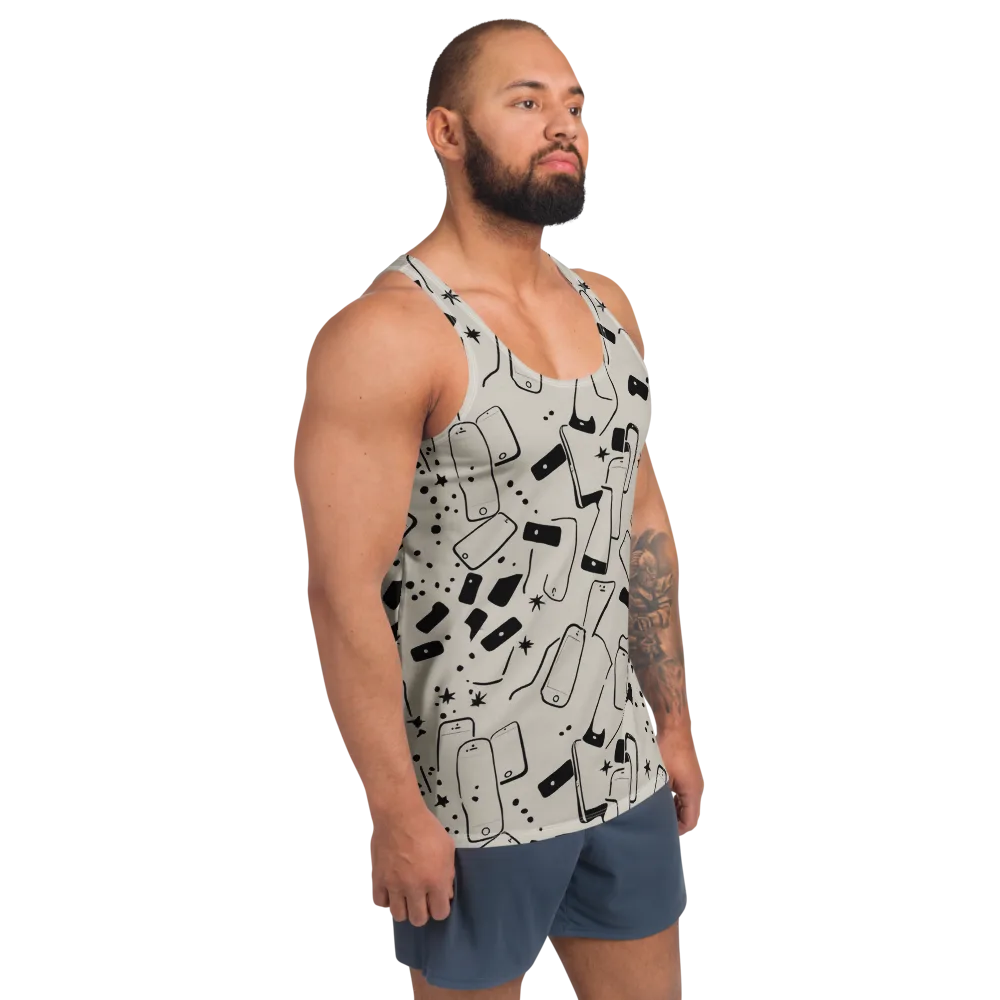 Blackout Call on Men's Tank Top — Right Front