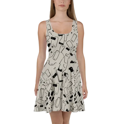 Blackout Call on a Skater Dress
