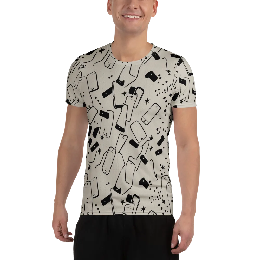 Blackout Call on Men's Athletic T-Shirt — Front