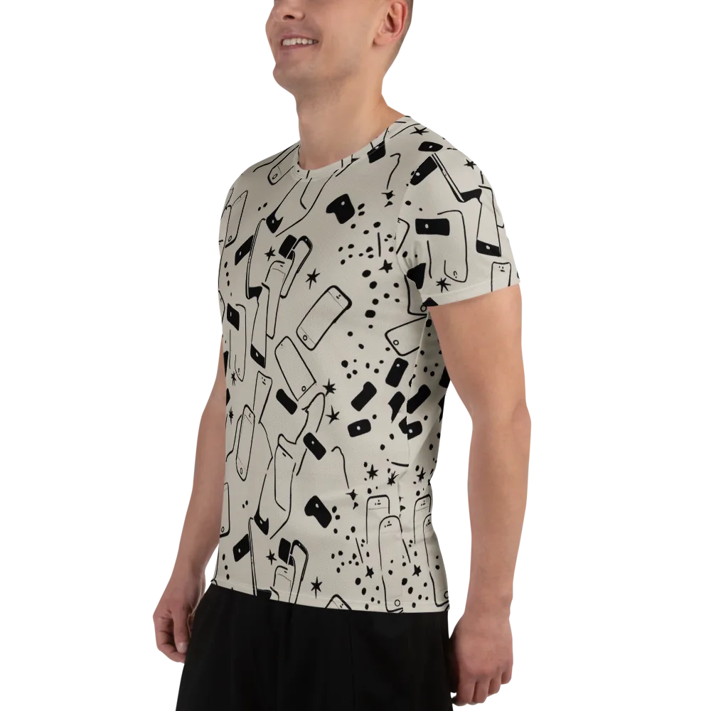 Blackout Call on Men's Athletic T-Shirt — Left