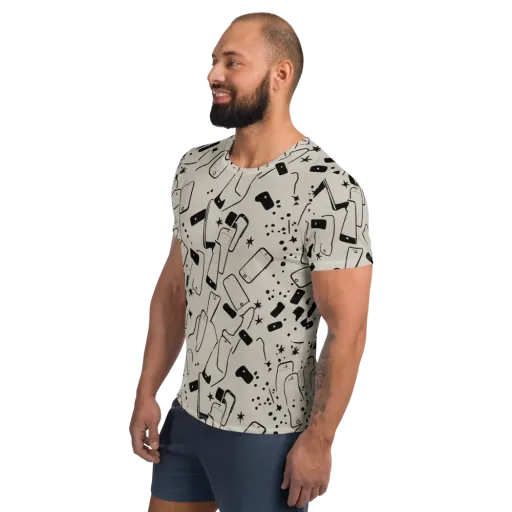 Blackout Call on a Men's Athletic T-Shirt