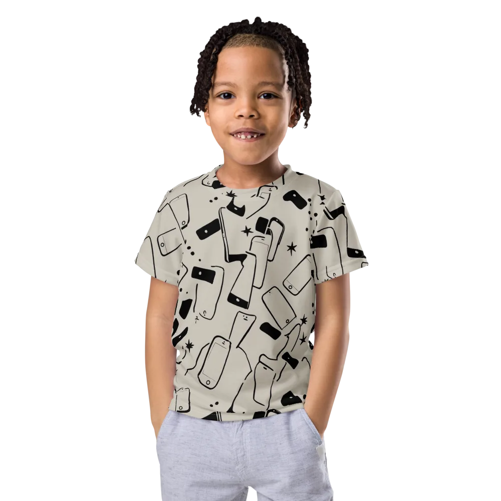 Blackout Call on Kids Crew Neck T-Shirt — Front