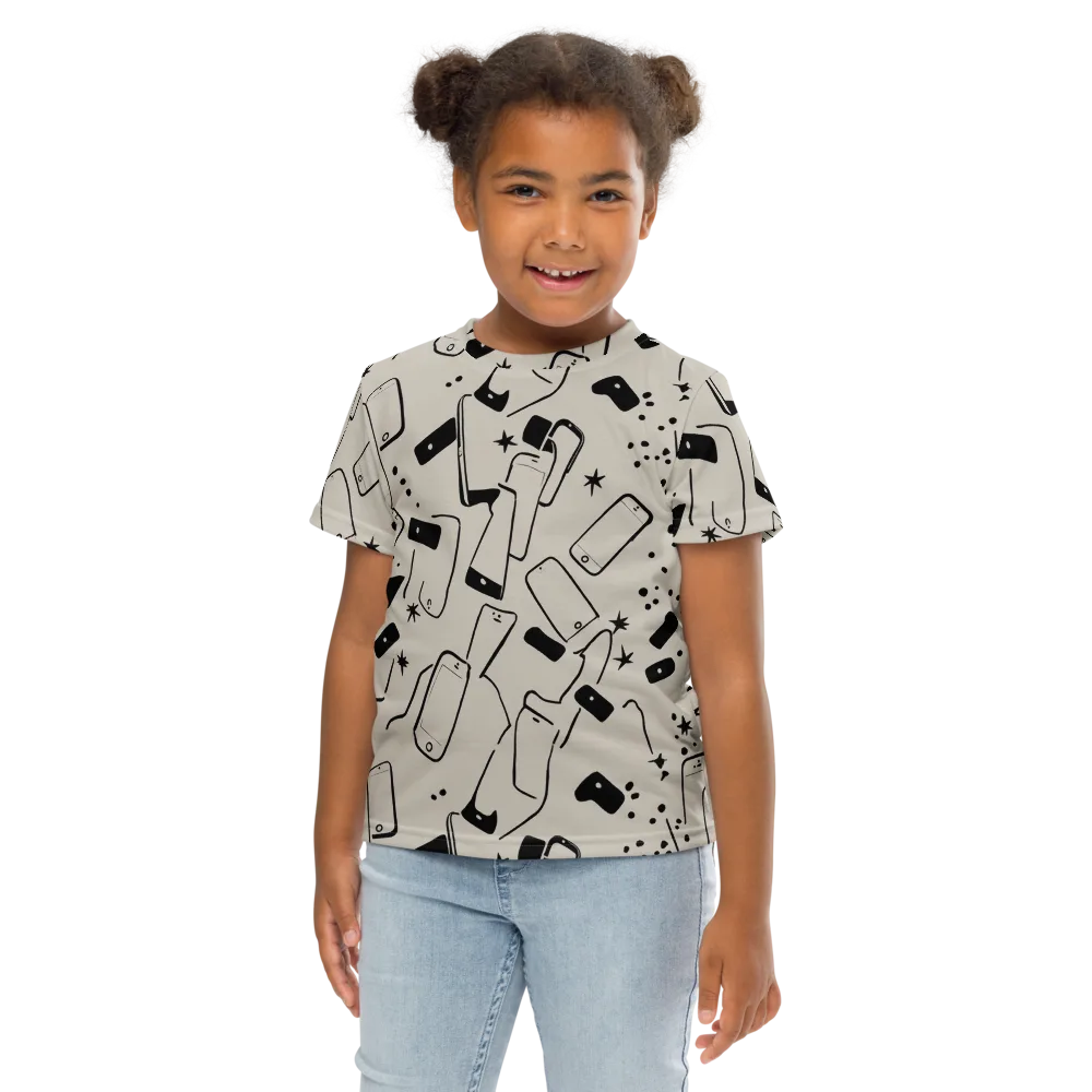 Blackout Call on Kids Crew Neck T-Shirt — Front