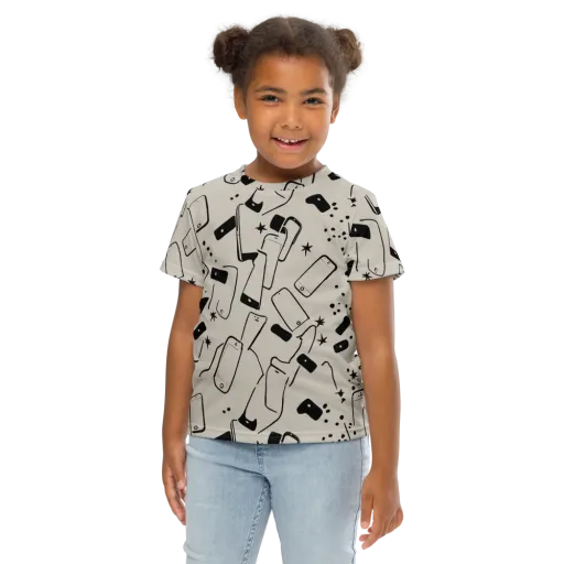 Blackout Call on a Kids Crew Neck T-Shirt