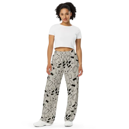 Blackout Call on a Wide-Leg Pants