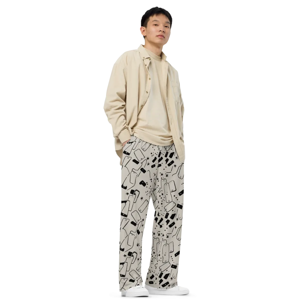 Blackout Call on Wide-Leg Pants — Right Front