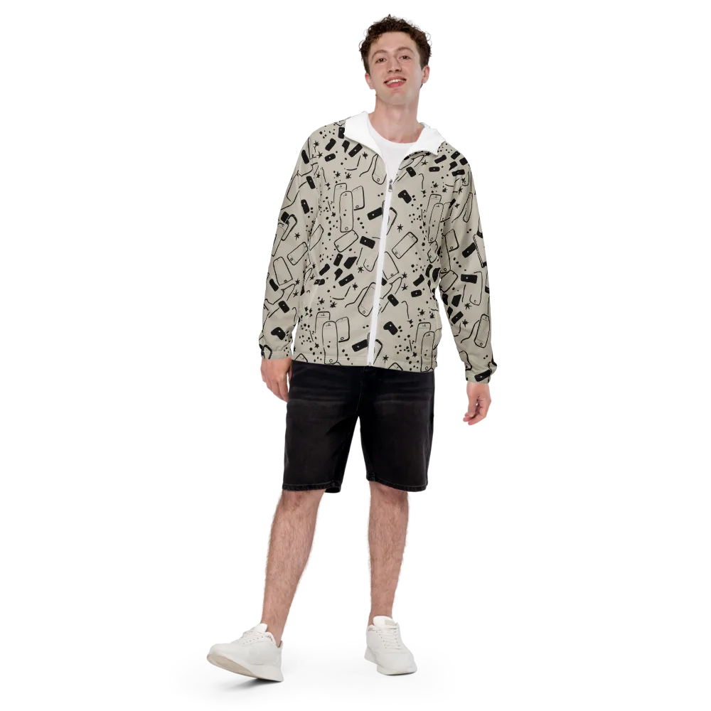Blackout Call on Men's Windbreaker — Front