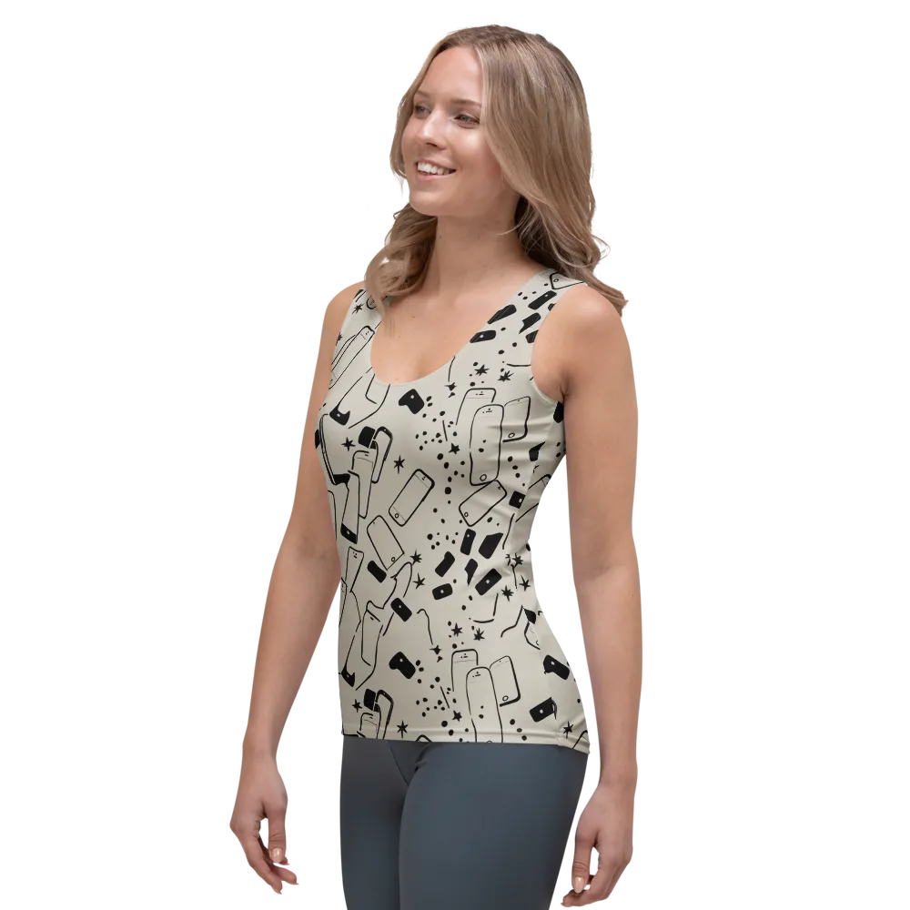 Blackout Call on Women's Tank Top — Left Front