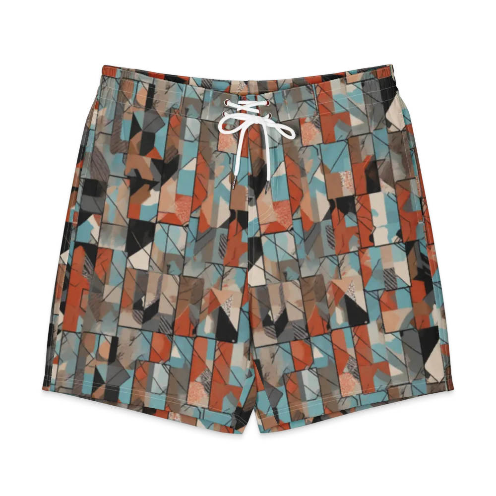 Copper Geometry on Men's Board Shorts — Front