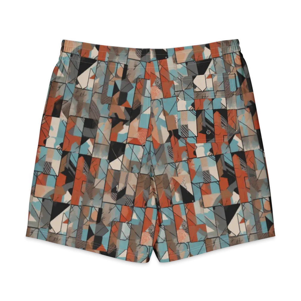 Copper Geometry on Men's Board Shorts — Back