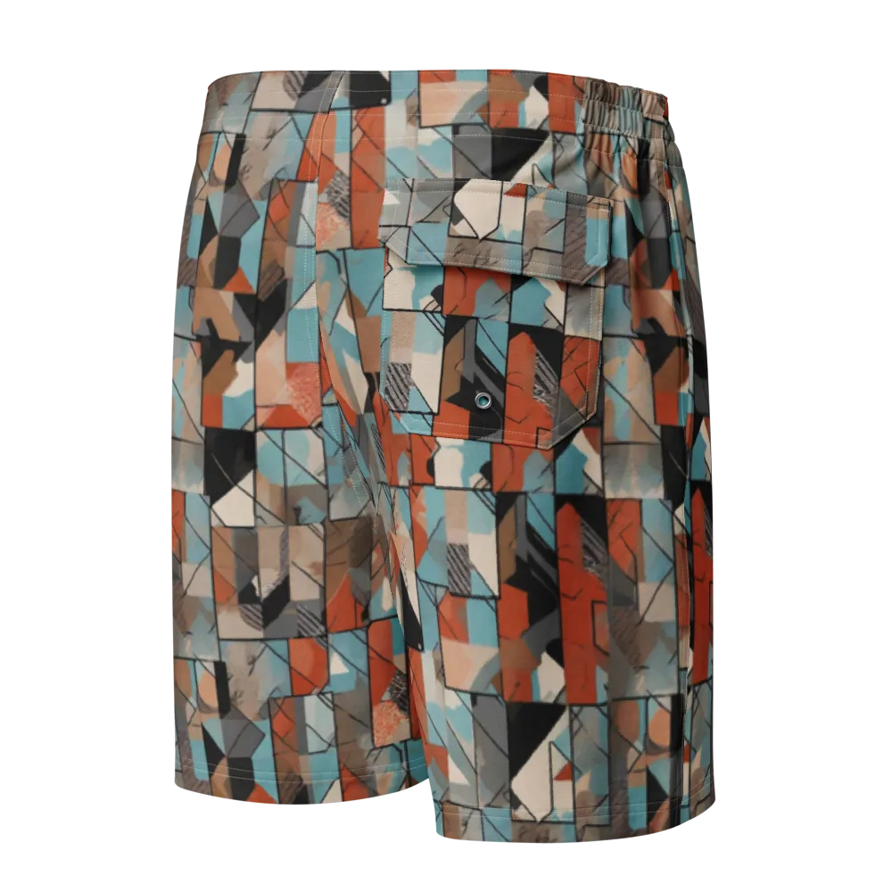 Copper Geometry on Men's Board Shorts — Back