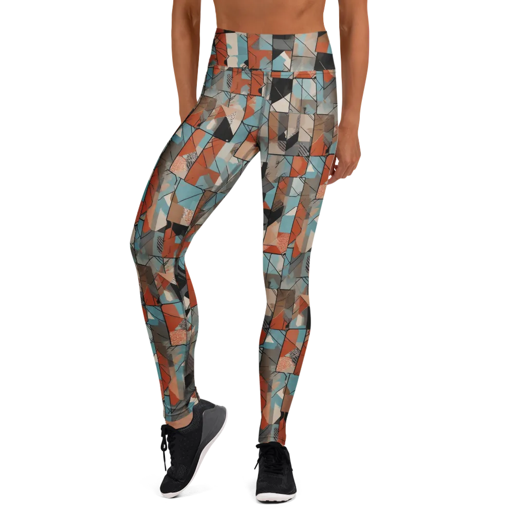 Copper Geometry on Yoga Leggings — Front