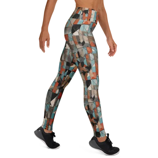 Copper Geometry on a Yoga Leggings