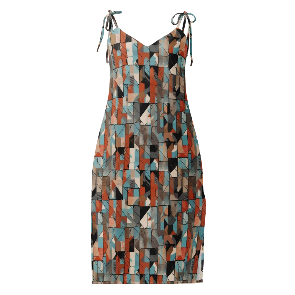 Copper Geometry on Slip Dress — Front