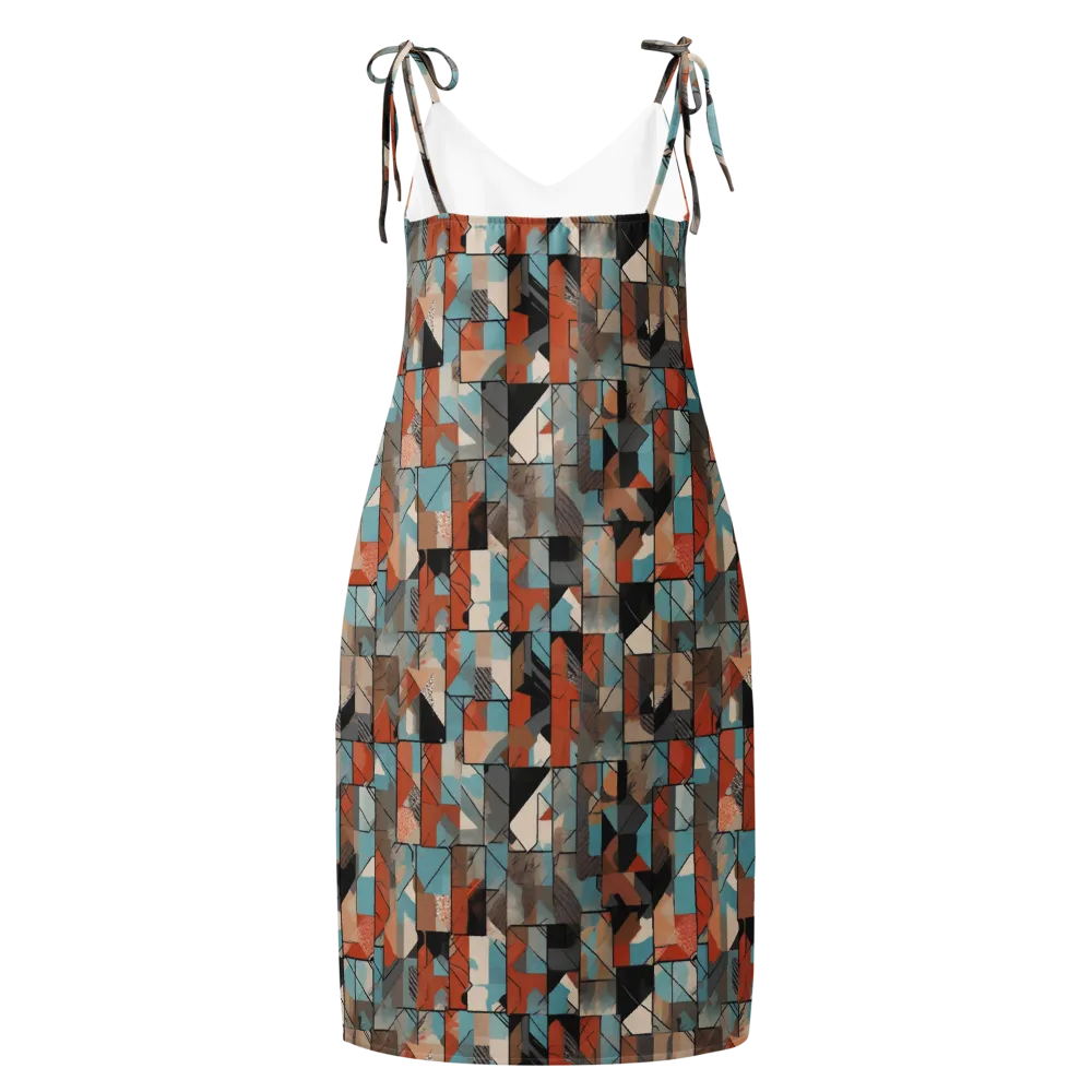 Copper Geometry on Slip Dress — Back