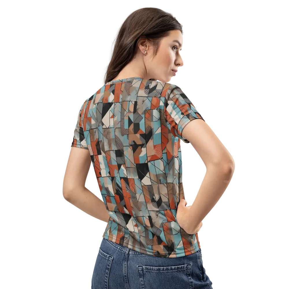Copper Geometry on Women's Crew Neck T-Shirt — Back
